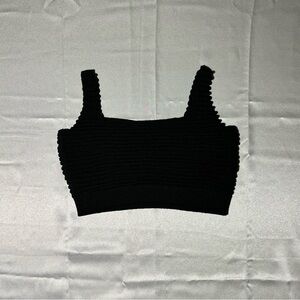 Black Knit Crop Top SZ M